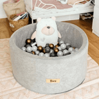 Personalizuota kamuoliukų baseinas, šviesiai pilkas + 200 kamuoliukų - MiniKampas