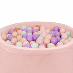 Personalizuota kamuoliukų baseino pudra rožinė + 200 kamuoliukų - MiniKampas