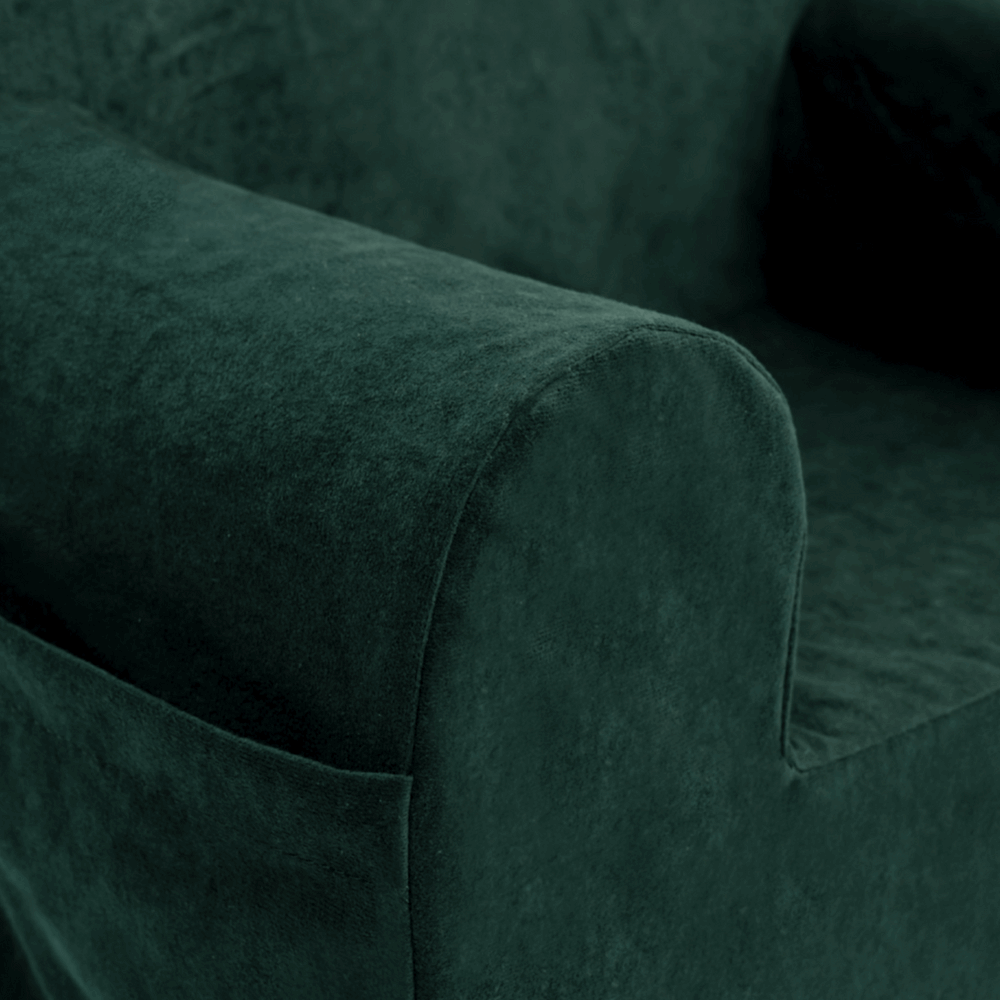 Personalizuotas putplasčio fotelis tamsiai žalios spalvos - MiniKampas