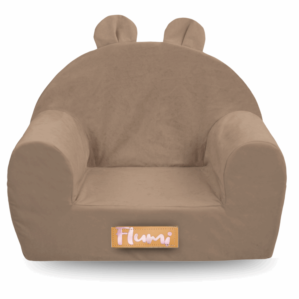 Personalizuotas putplasčio fotelis vaikams, smėlio spalvos - MiniKampas