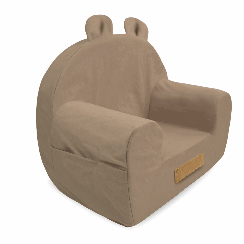 Personalizuotas putplasčio fotelis vaikams, smėlio spalvos - MiniKampas