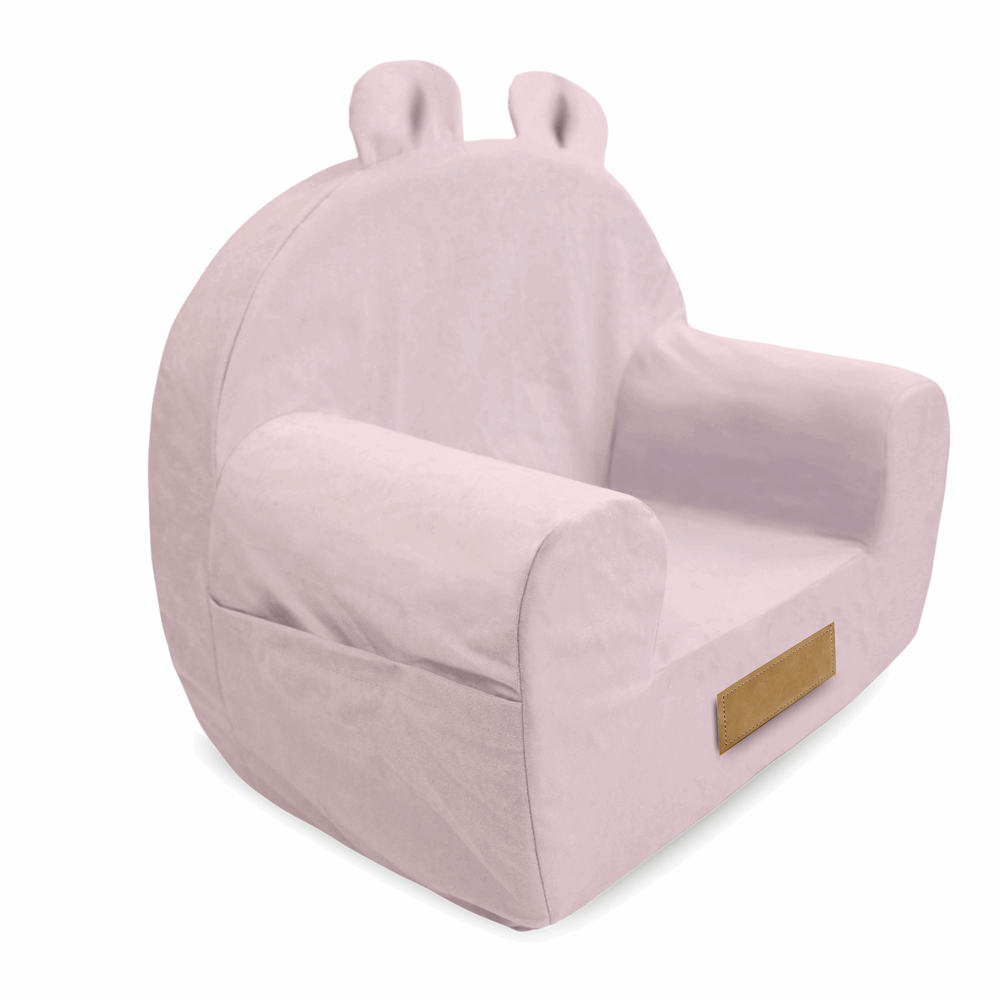 Personalizuotas vaikiškas putplasčio fotelis, rausvos spalvos - MiniKampas