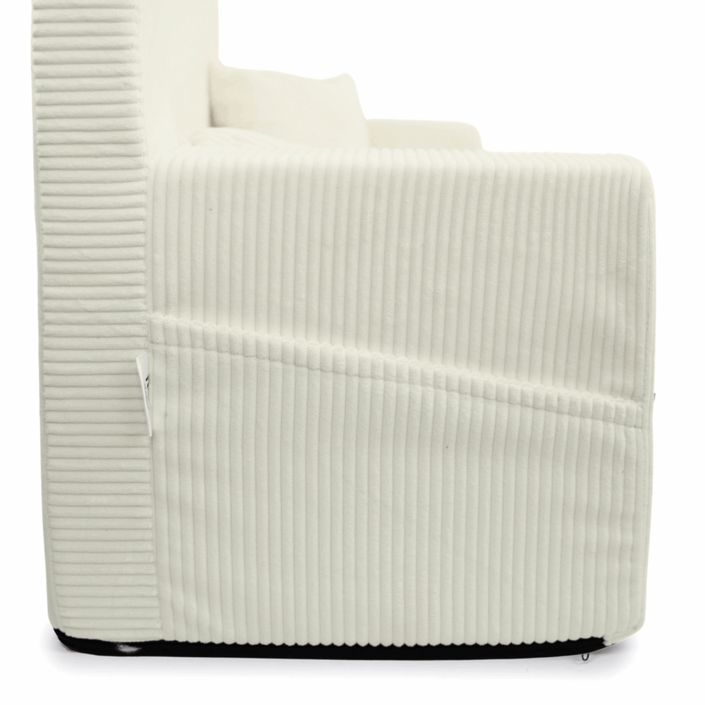 Personalizuota vaikiška sulankstoma sofa - smėlio spalvos - MiniKampas