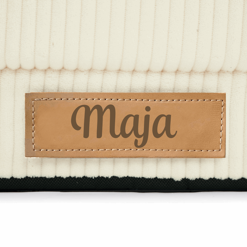 Personalizuota vaikiška sulankstoma sofa - smėlio spalvos - MiniKampas