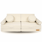 Personalizuota vaikiška sulankstoma sofa - smėlio spalvos - MiniKampas