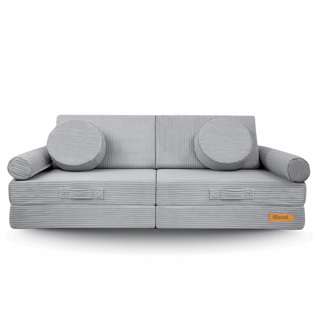 Personalizuota vaikiška sulankstoma sofa - smėlio spalvos - MiniKampas