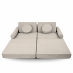 Personalizuota vaikiška sulankstoma sofa - smėlio spalvos - MiniKampas