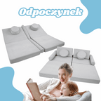 Personalizuota vaikiška sulankstoma sofa - smėlio spalvos - MiniKampas