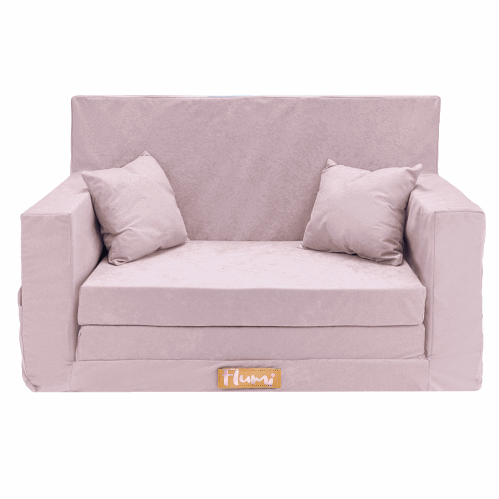 Personalizuota vaikiška sulankstoma sofa-lova, rausva - MiniKampas