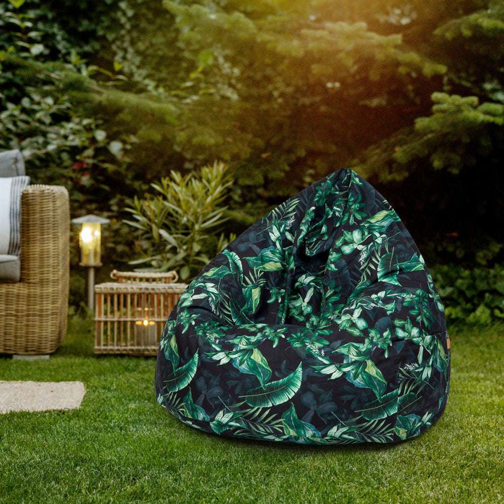 Sako krepšys-pufas XXL - žali lapai - MiniKampas