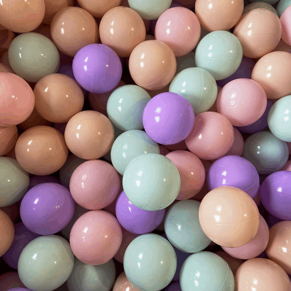 200 kamuoliukų rinkinys kamuoliukų baseinui violetinė-mėtinė-persinė - MiniKampas