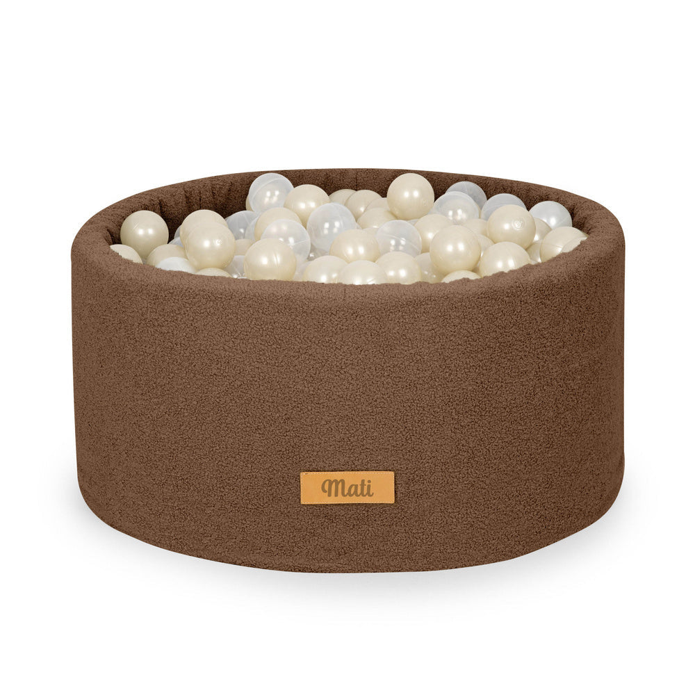 Personalizuotas kamuoliukų baseino šokoladinis meškiukas + 200 kamuoliukų - MiniKampas