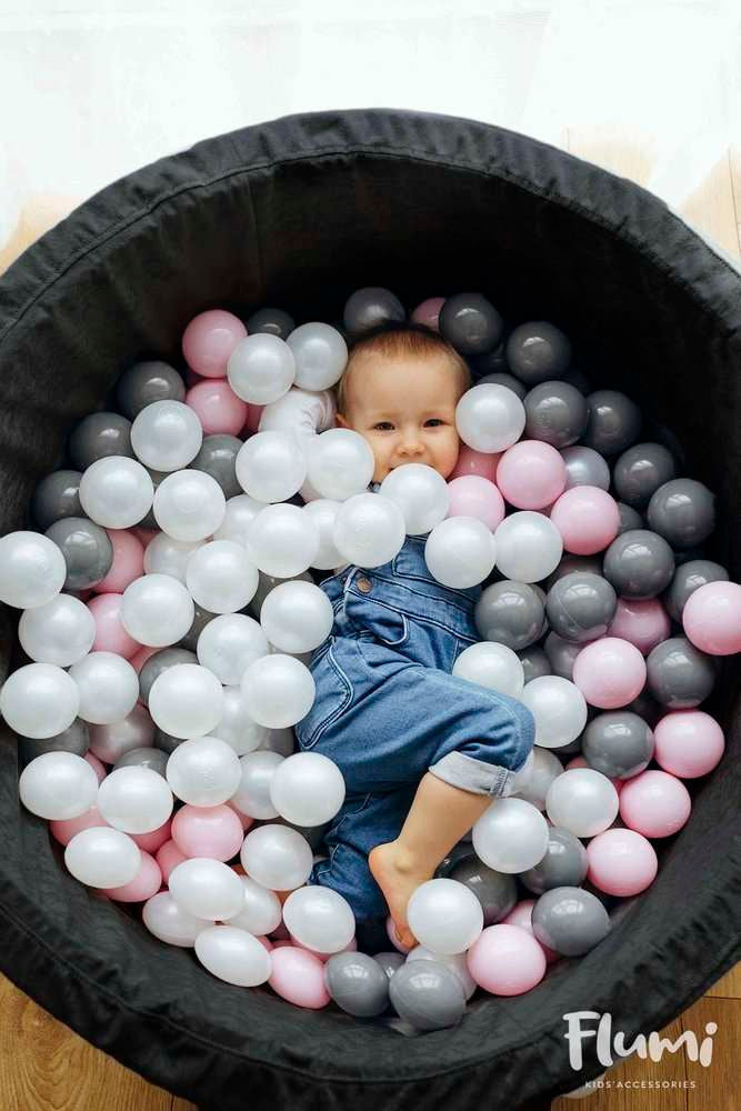 Personalizuota kamuoliukų baseinas, juodas + 200 kamuoliukų - MiniKampas