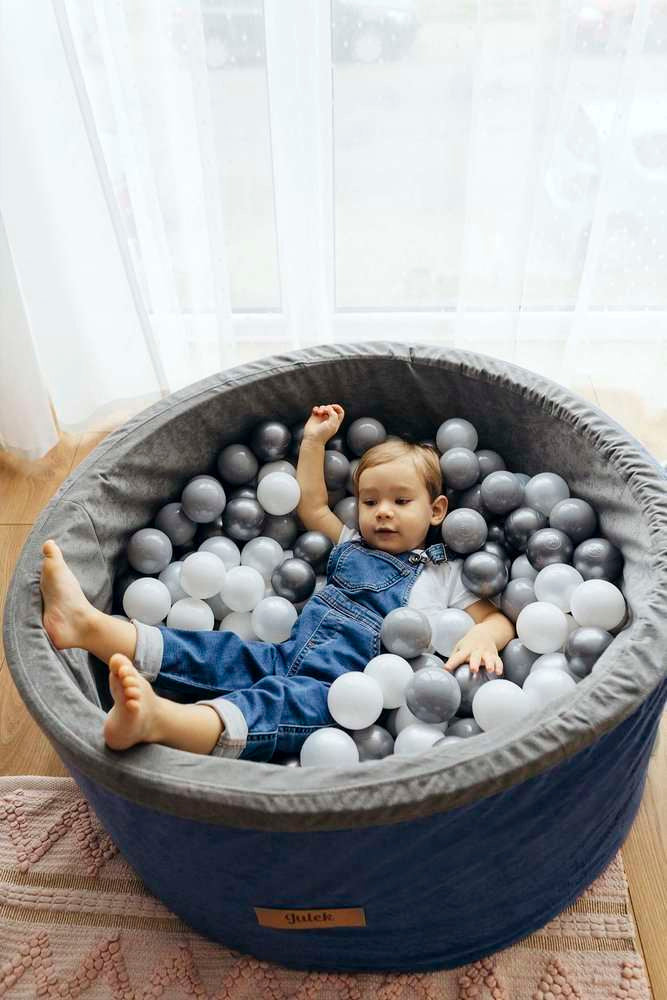 Personalizuota kamuoliukų baseinas mėlynas + 200 kamuoliukų - MiniKampas