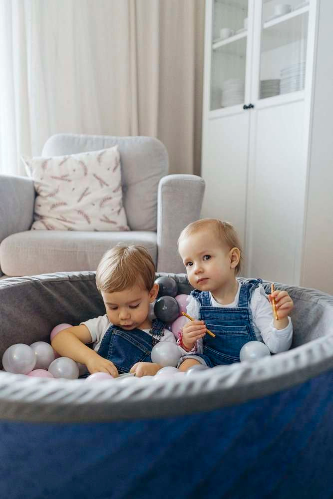 Personalizuota kamuoliukų baseinas mėlynas + 200 kamuoliukų - MiniKampas