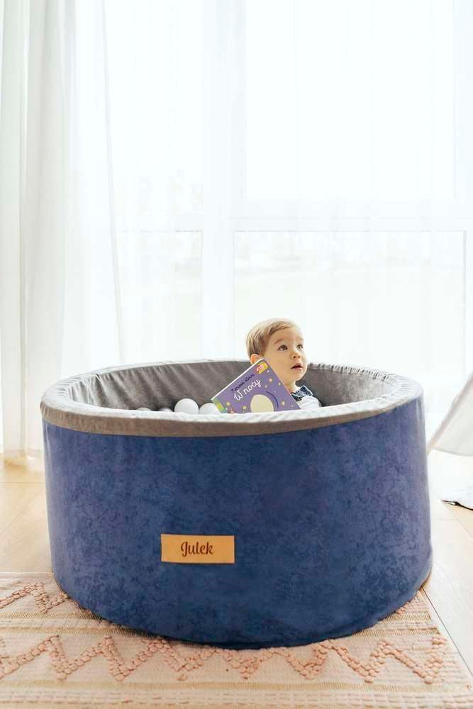 Personalizuota kamuoliukų baseinas mėlynas + 200 kamuoliukų - MiniKampas