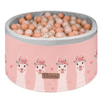 Asmeninis kamuoliukų baseino lamos raštas + 200 kamuoliukų - MiniKampas