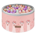 Asmeninis kamuoliukų baseino lamos raštas + 200 kamuoliukų - MiniKampas