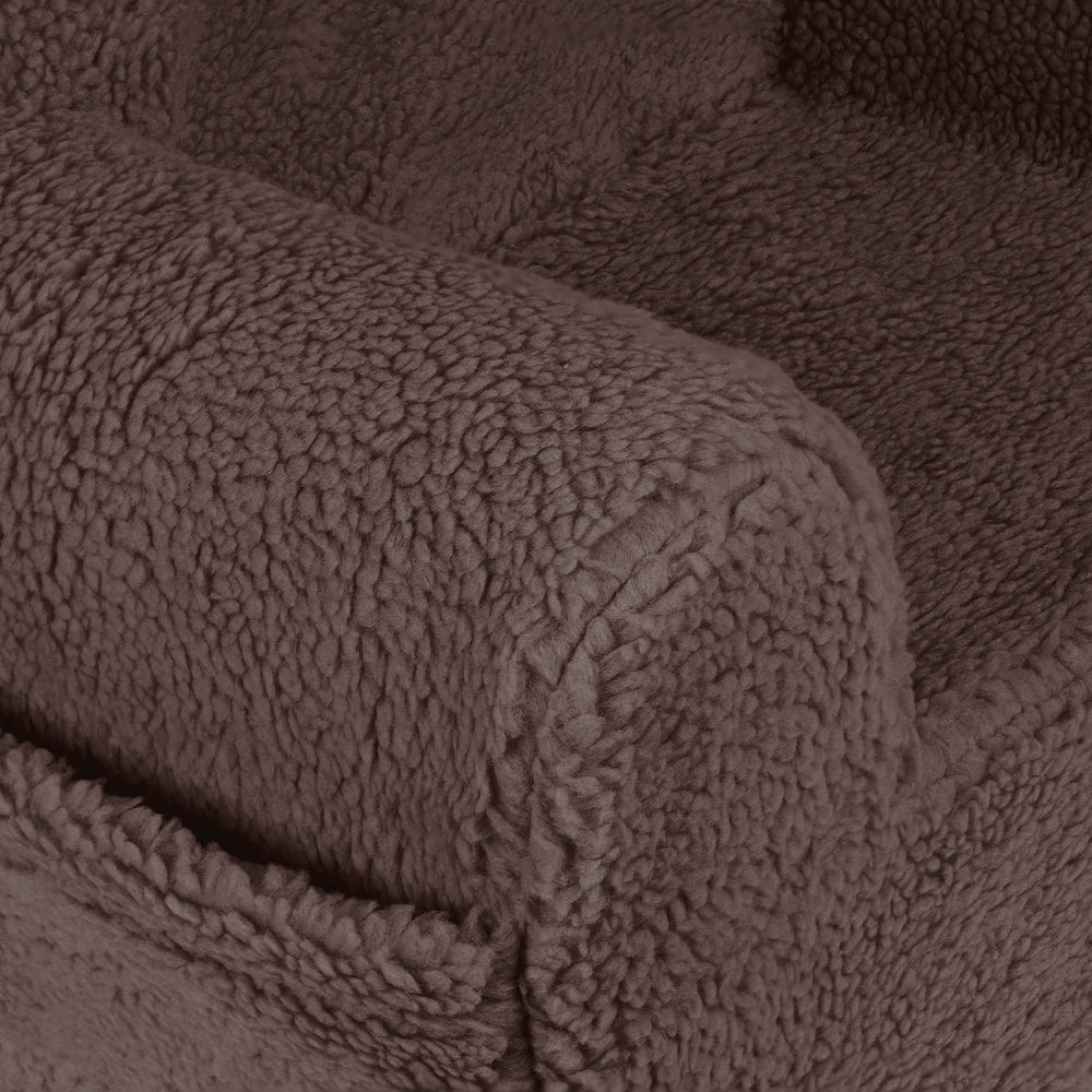 Personalizuotas putplasčio fotelis vaikams šokoladinis meškiukas - MiniKampas