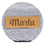 Personalizuotas putplasčio krėslas vaikams pilkas meškiukas - MiniKampas