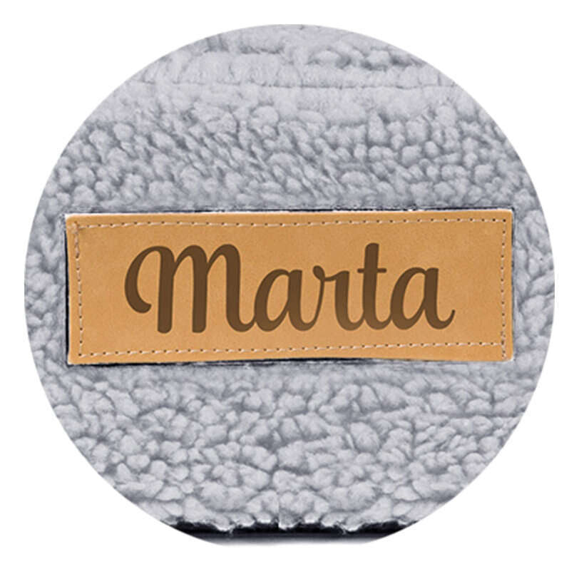 Personalizuotas putplasčio krėslas vaikams pilkas meškiukas - MiniKampas