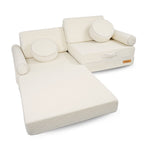 Personalizuota vaikiška sulankstoma sofa - smėlio spalvos - MiniKampas