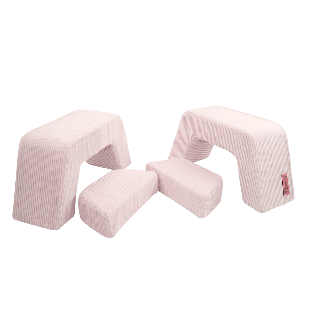 Personalizuota vaikiška sulankstoma sofa - smėlio spalvos