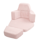 Personalizuota vaikiška sulankstoma sofa - smėlio spalvos