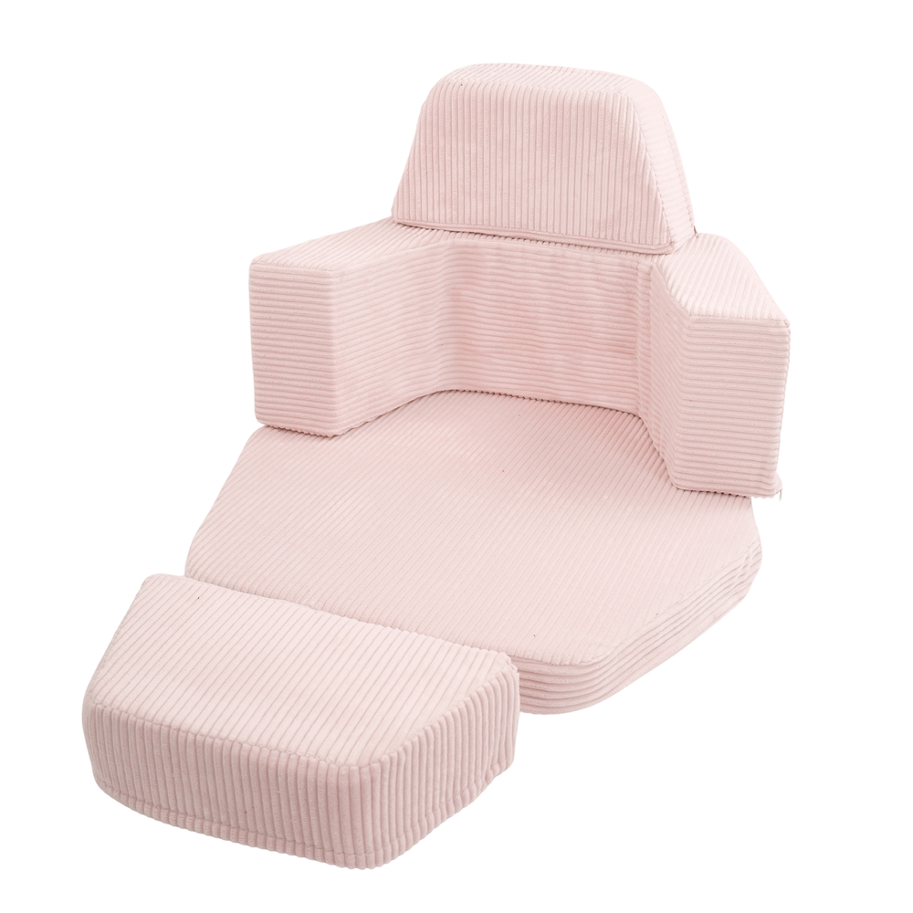 Personalizuota vaikiška sulankstoma sofa - smėlio spalvos