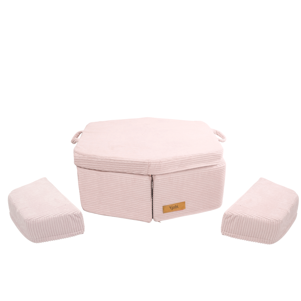 Personalizuota vaikiška sulankstoma sofa - smėlio spalvos