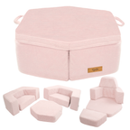 Personalizuota vaikiška sulankstoma sofa - smėlio spalvos