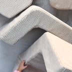 Personalizuota vaikiška sulankstoma sofa - smėlio spalvos