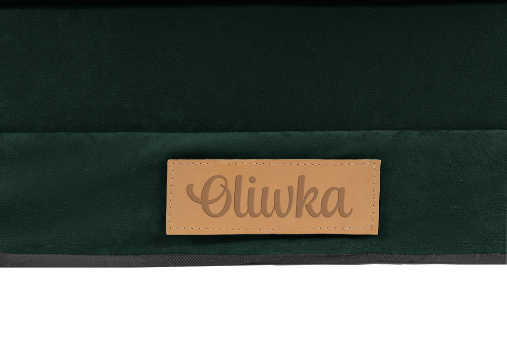 Personalizuota vaikiška sulankstoma sofa tamsiai žalia - MiniKampas