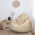 Sako krepšys-pufas XXL - smėlio spalvos - MiniKampas