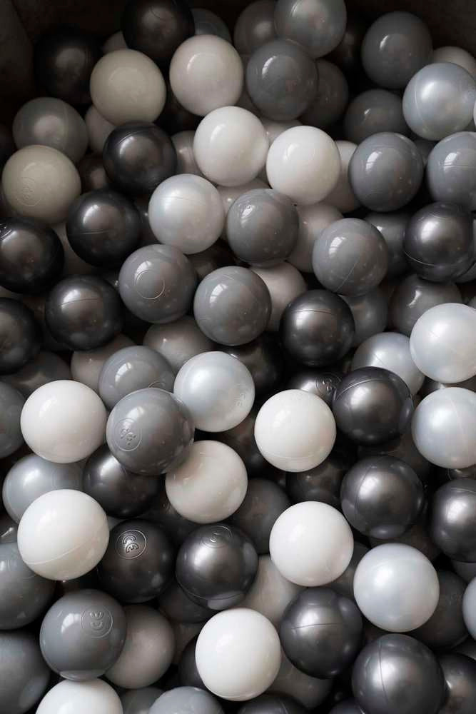 200 kamuoliukų rinkinys kamuoliukų baseinui, perlas - šviesiai pilka - sidabrinė - MiniKampas