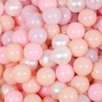 Personalizuota kamuoliukų baseino pudra rožinė + 200 kamuoliukų - MiniKampas