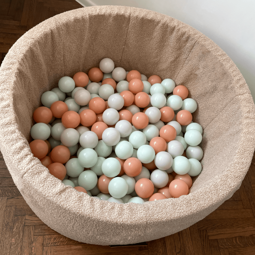 Personalizuota kamuoliukų baseinas, tamsiai smėlio spalvos, 200 kamuoliukų