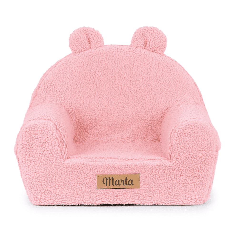 Personalizuota kūdikio kėdutė – rožinė ėriuko