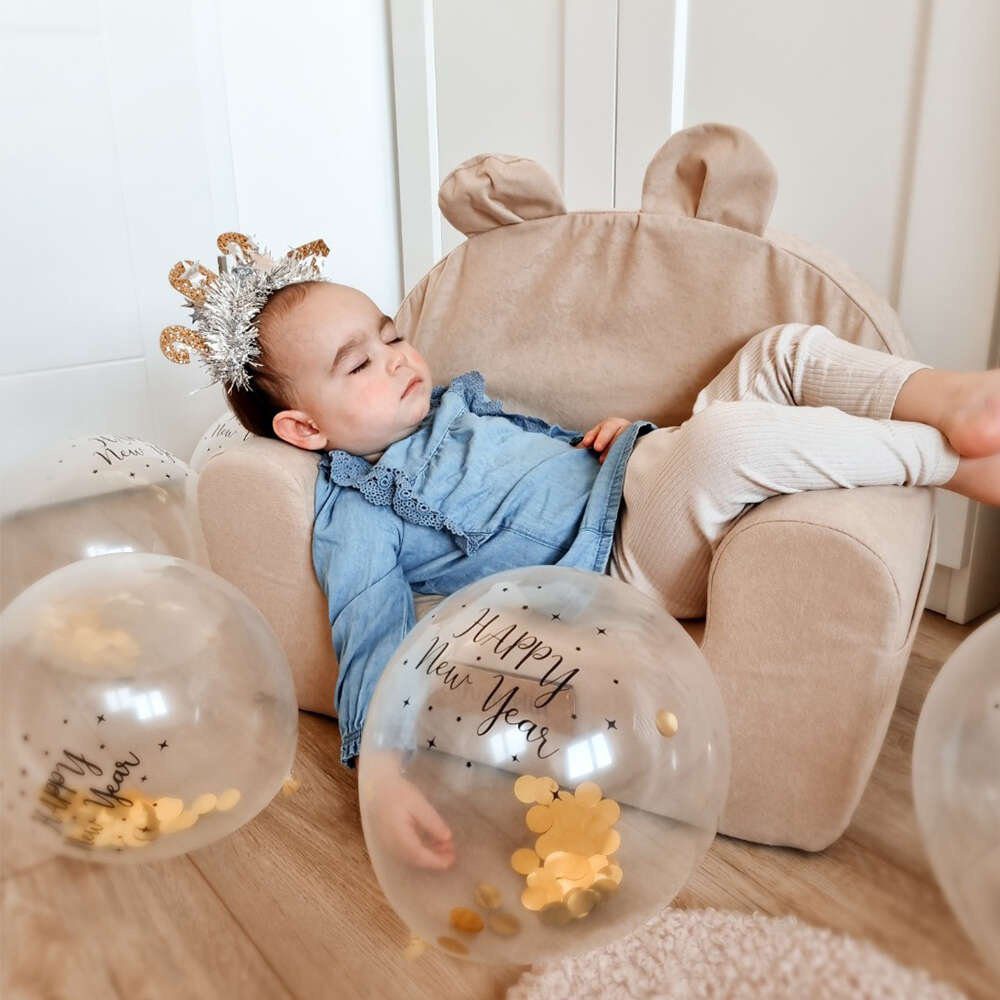 Personalizuota smėlio spalvos vaikiška kėdutė su ausytėmis - Image 2