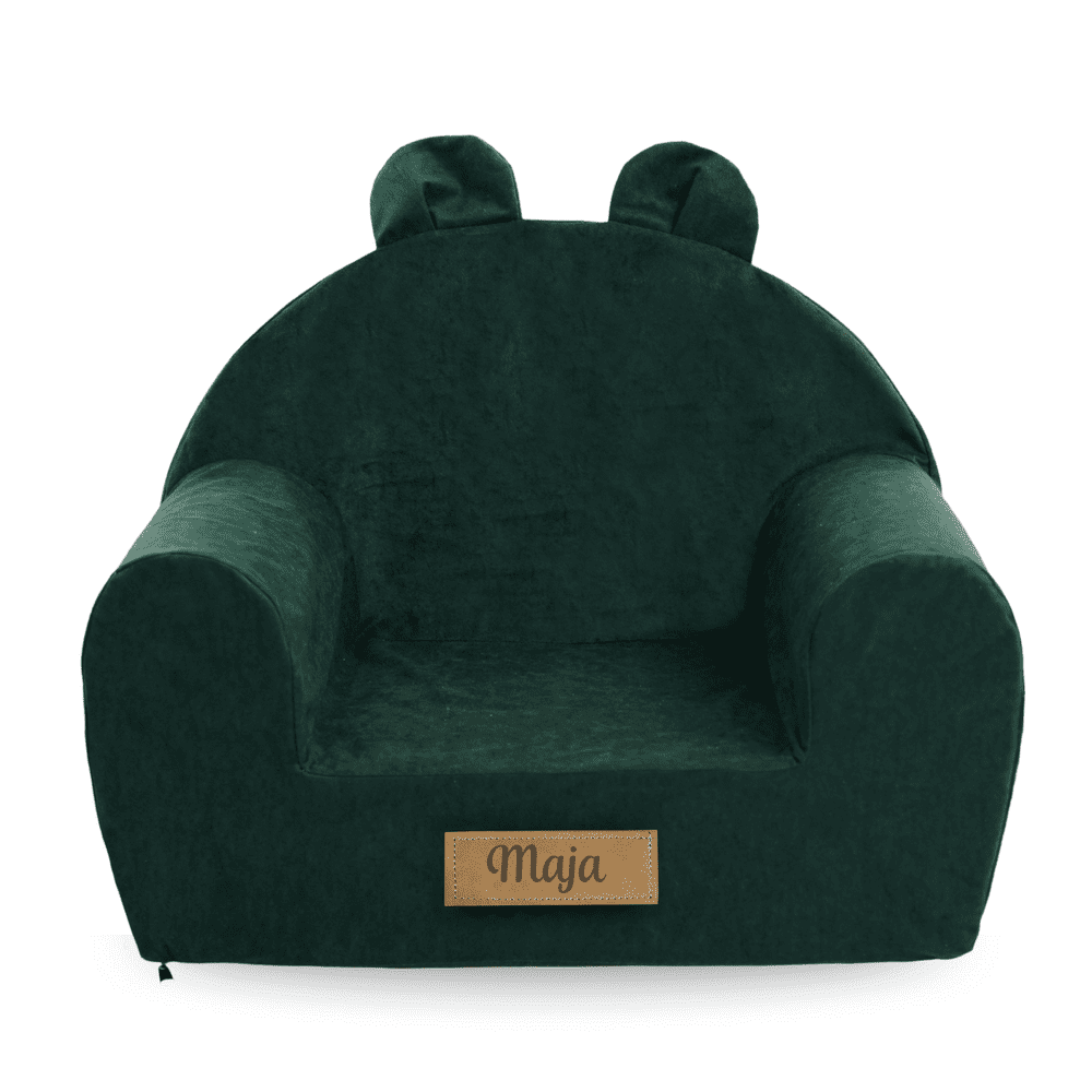 pol pl Personalizowany fotelik dzieciecy z uszami butelkowa zielen 56958 6