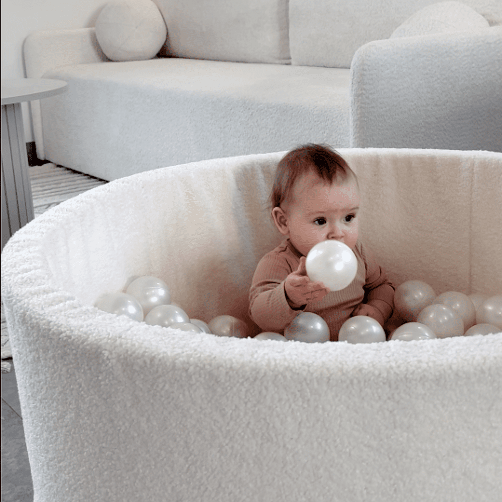 personalizuotas putplasčio kamuoliukų baseinas PILKAS, 200 kamuoliukų komplekte