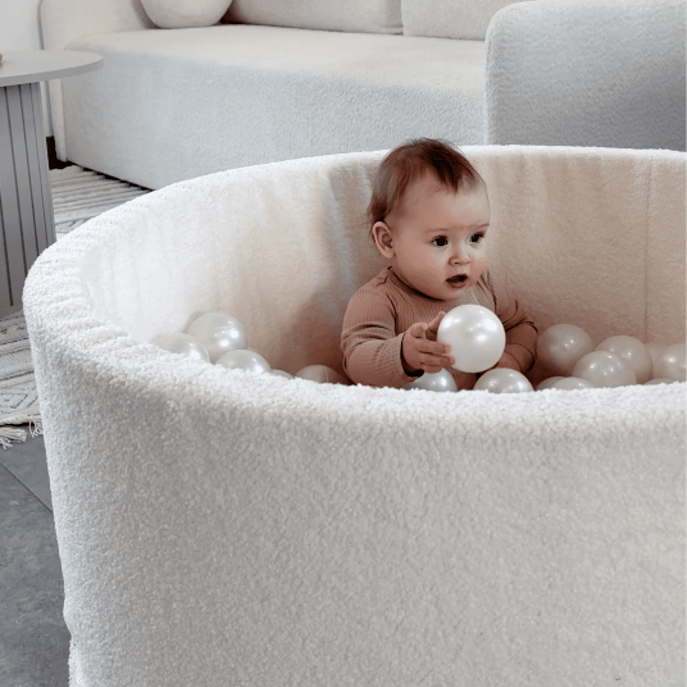 personalizuotas putplasčio kamuoliukų baseinas PILKAS, 200 kamuoliukų komplekte