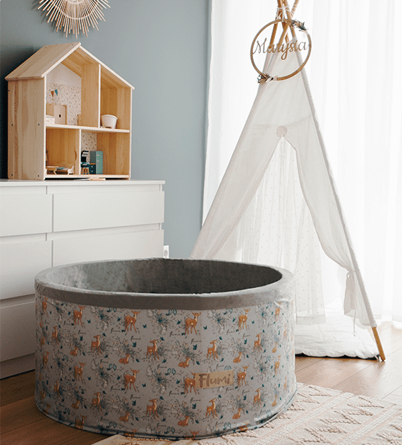 Personalizuotas putplasčio kamuoliukų baseinas SARENKI, 200 kamuoliukų komplekte