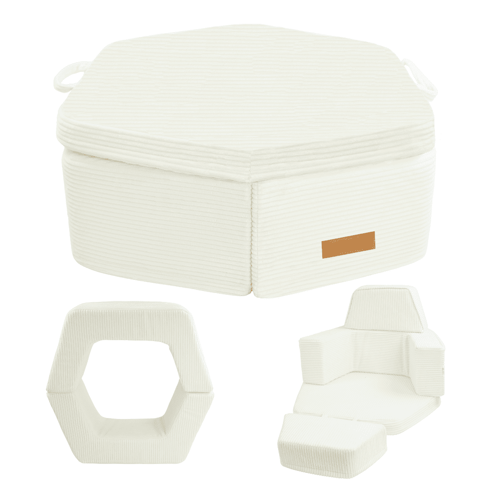 pol pl Piankowy plac zabaw dla dzieci z personalizacja modulowy zestaw Montessori sztruks jasny krem 58186 2 1