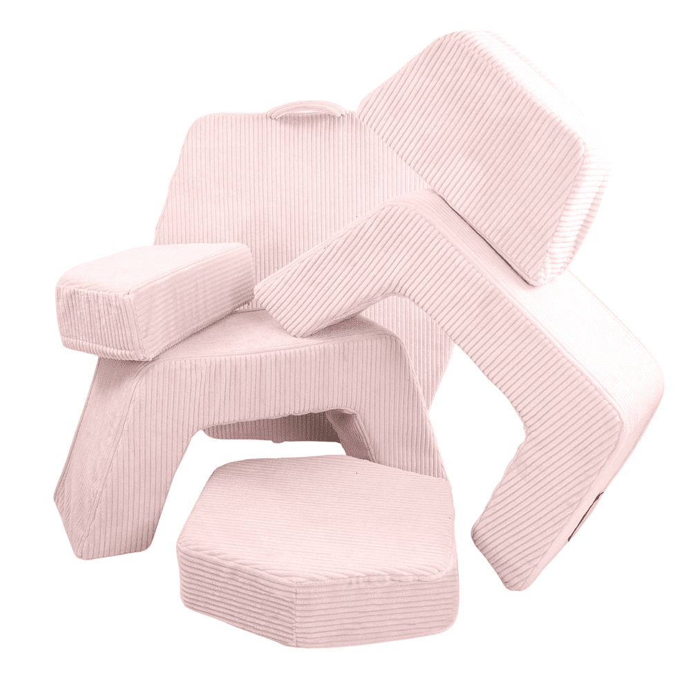 Putplasčio žaidimų aikštelė vaikams su personalizavimu modulinis Montessori rinkinys, velvetas, šviesiai kreminės spalvos