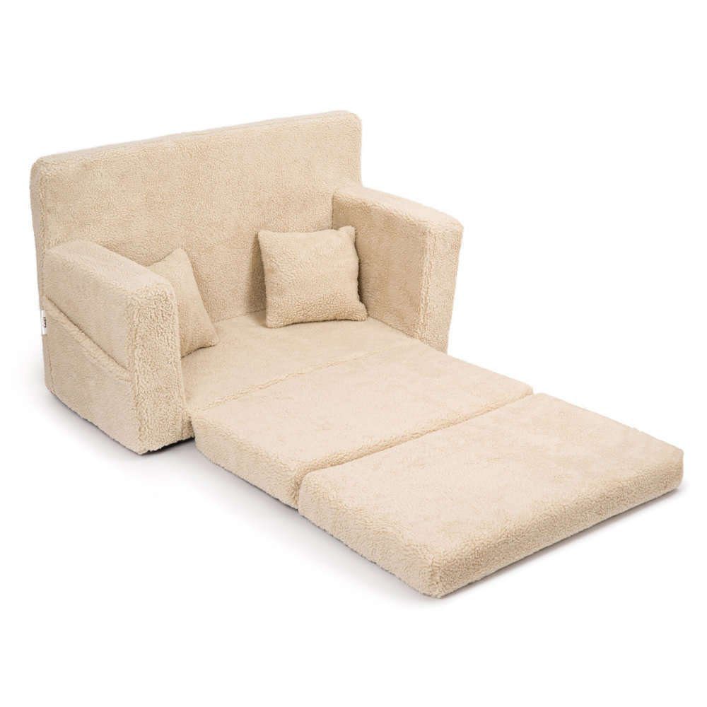 Sulankstoma personalizuota vaikų sofa-lova iš putplasčio – tamsi ėriena - Image 8