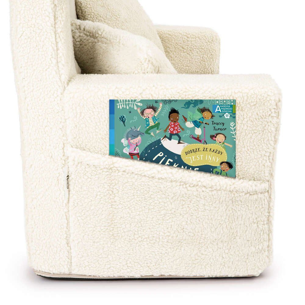 Sulankstoma personalizuota vaikų sofa-putplastis - šviesi ėriena - Image 8