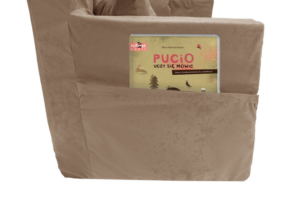 Sulankstoma personalizuota vaikiška putplasčio sofa, pilka