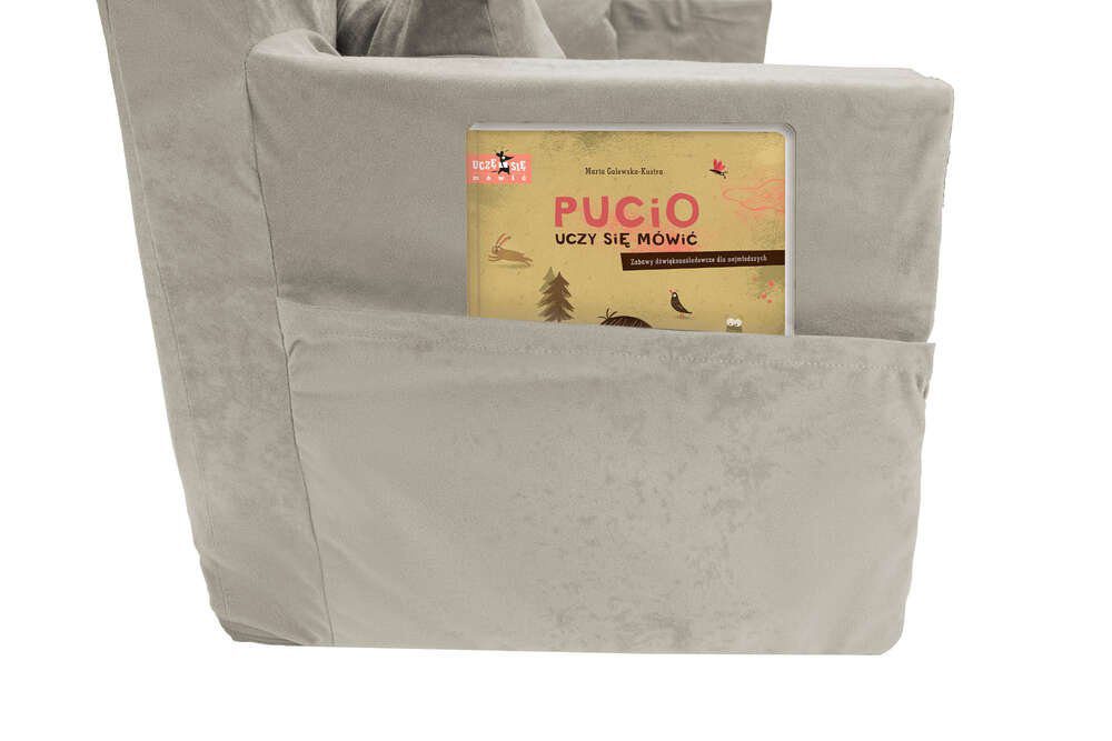 Sulankstoma personalizuota vaikiška putplasčio sofa, šviesiai pilka + lapės - Image 6