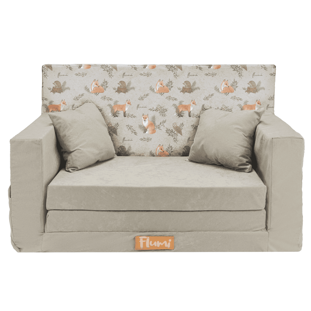 pol pl Rozkladana personalizowana sofa piankowa dziecieca j szara liski 56866 9